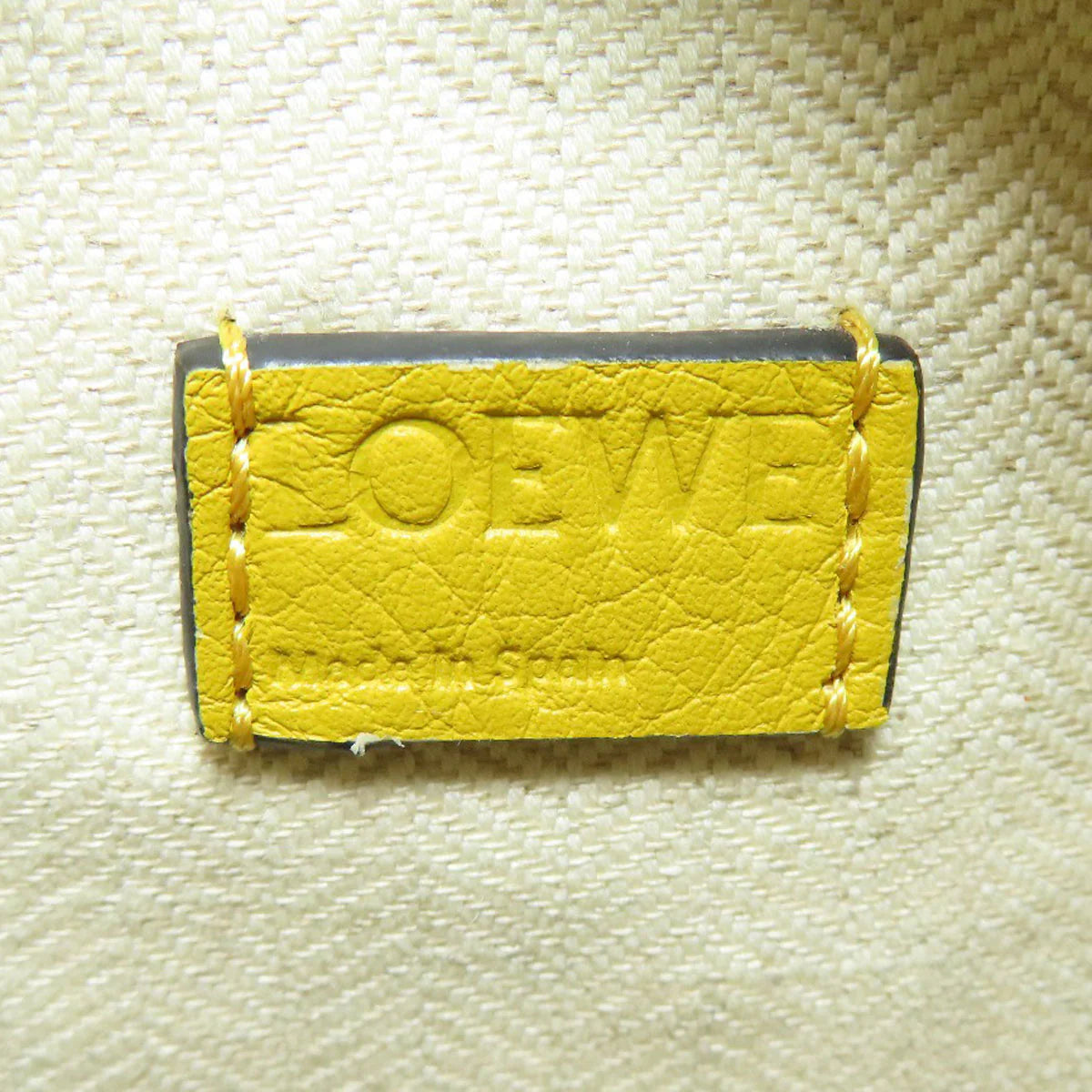 LOEWE Calfskin Yellow Puzzle Mini Bag