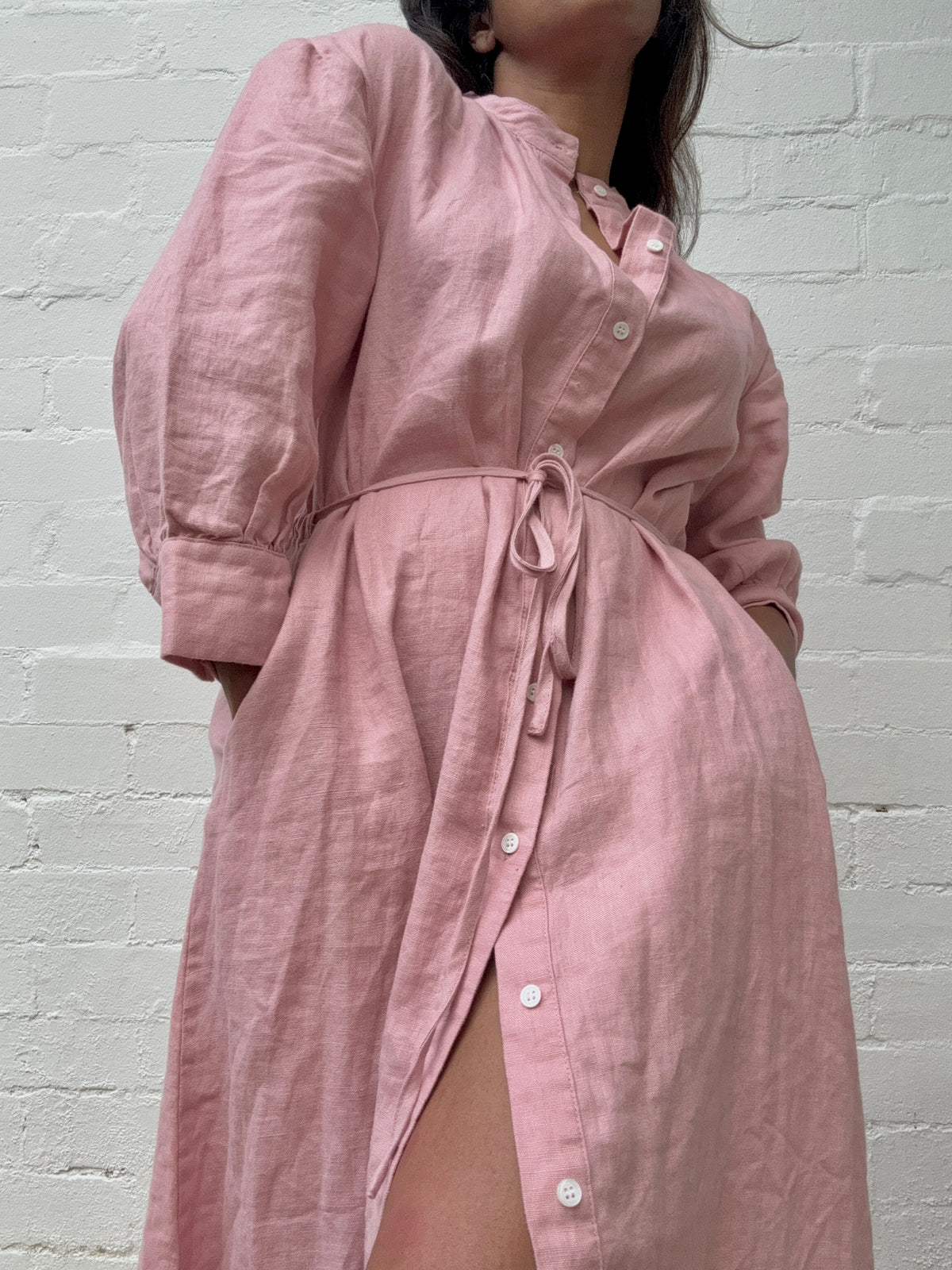 Avenue Linen Shirt Dress