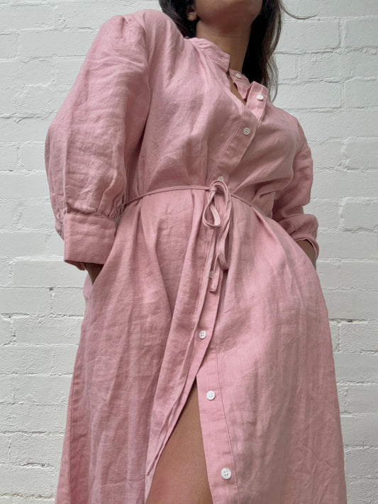 Avenue Linen Shirt Dress