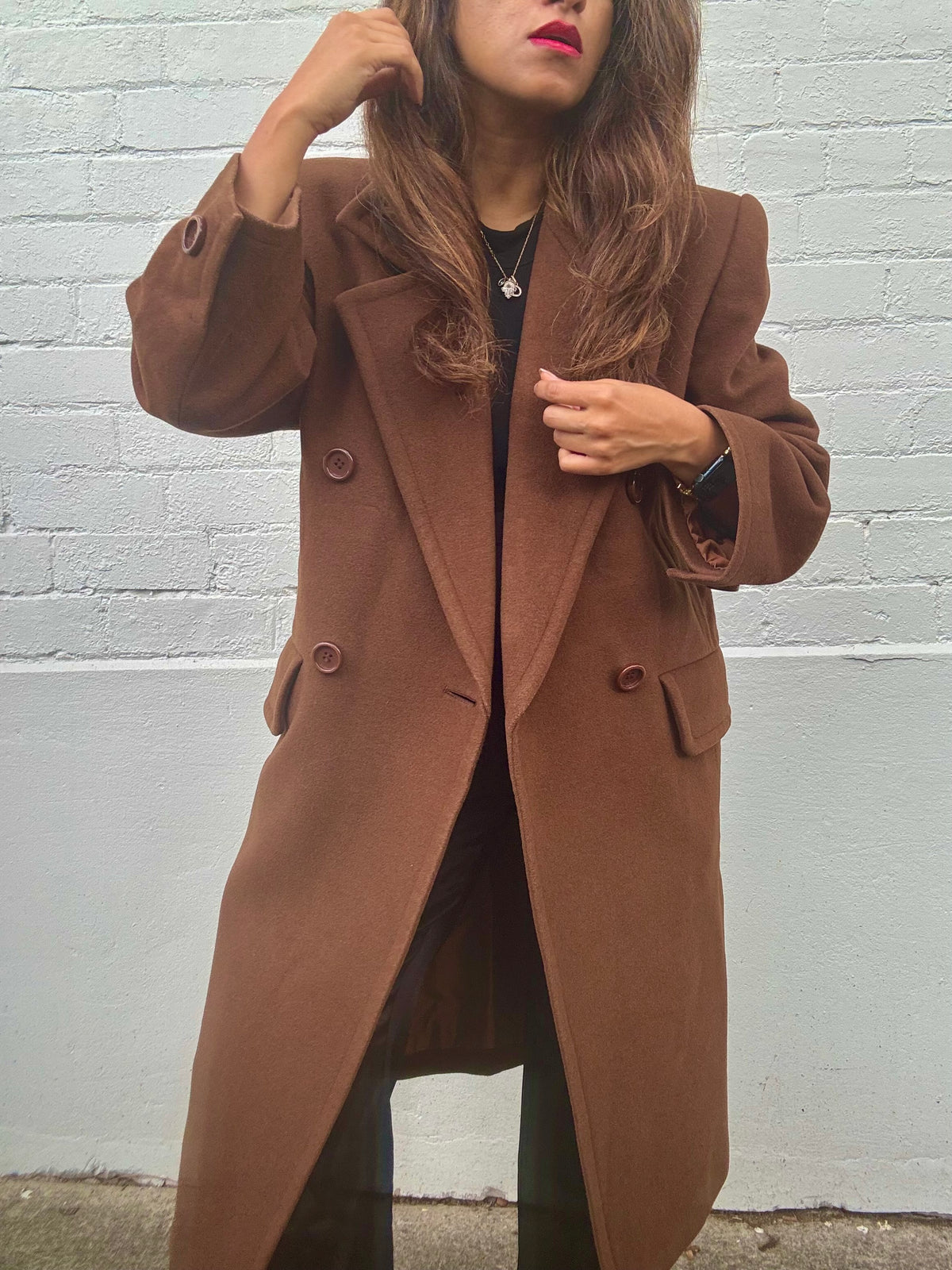 Vintage YVES SAINT LAURENT Double Breasted Long Coat