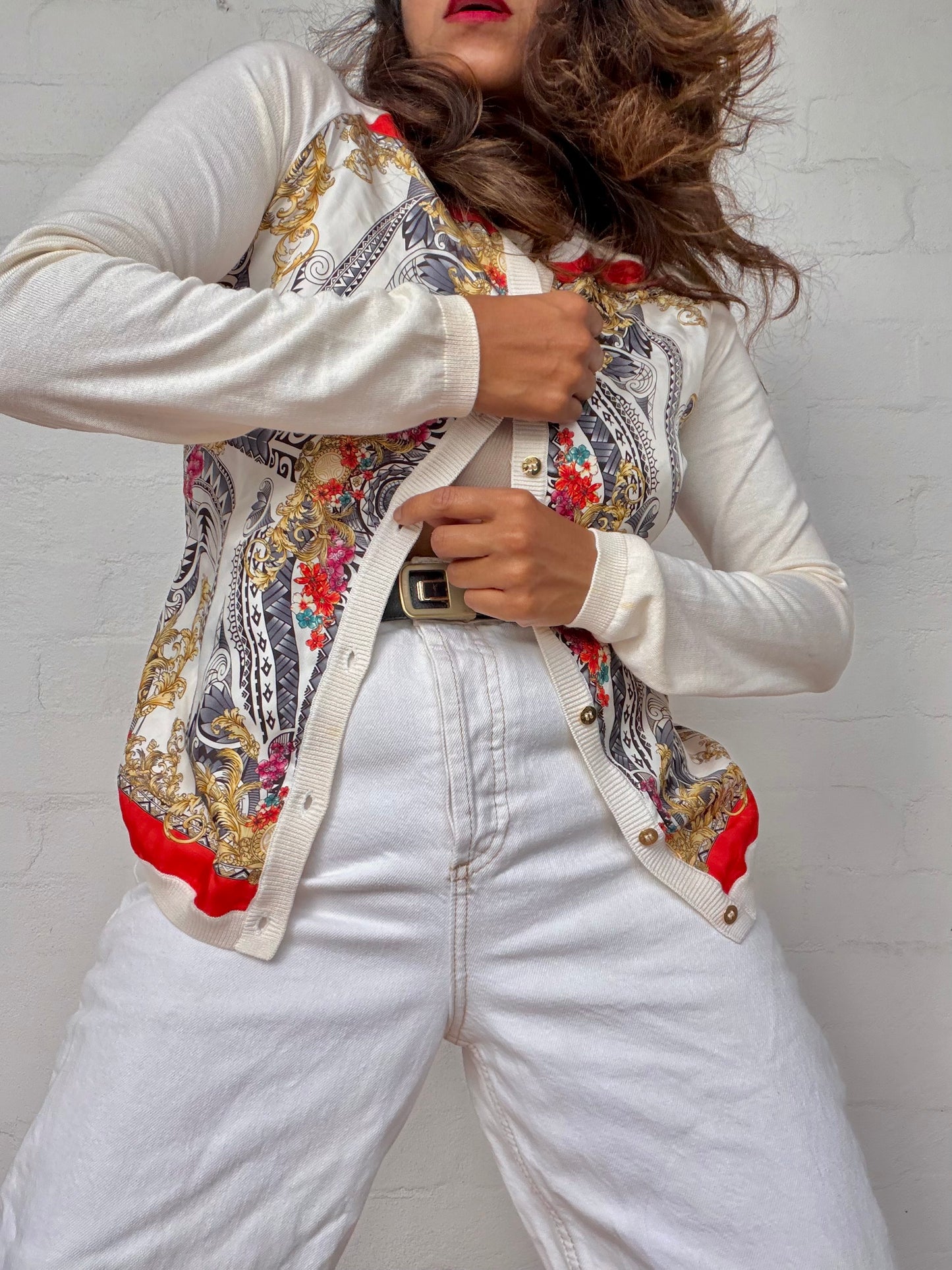 Versace Silk Knit Cardigan