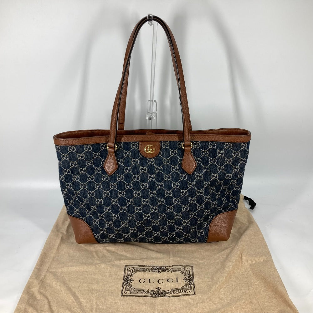 GUCCI Ophidia Denim Medium Tote