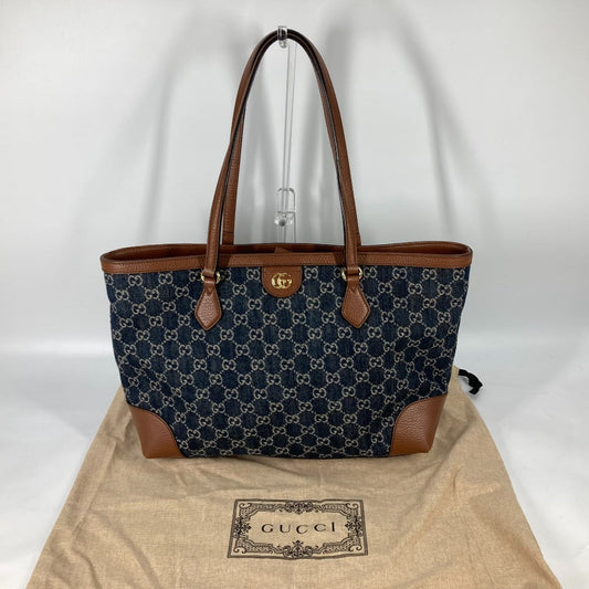 GUCCI Ophidia Denim Medium Tote