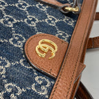 GUCCI Ophidia Denim Medium Tote