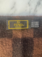 Vintage Fendi Wool Scarf - Dark Brown