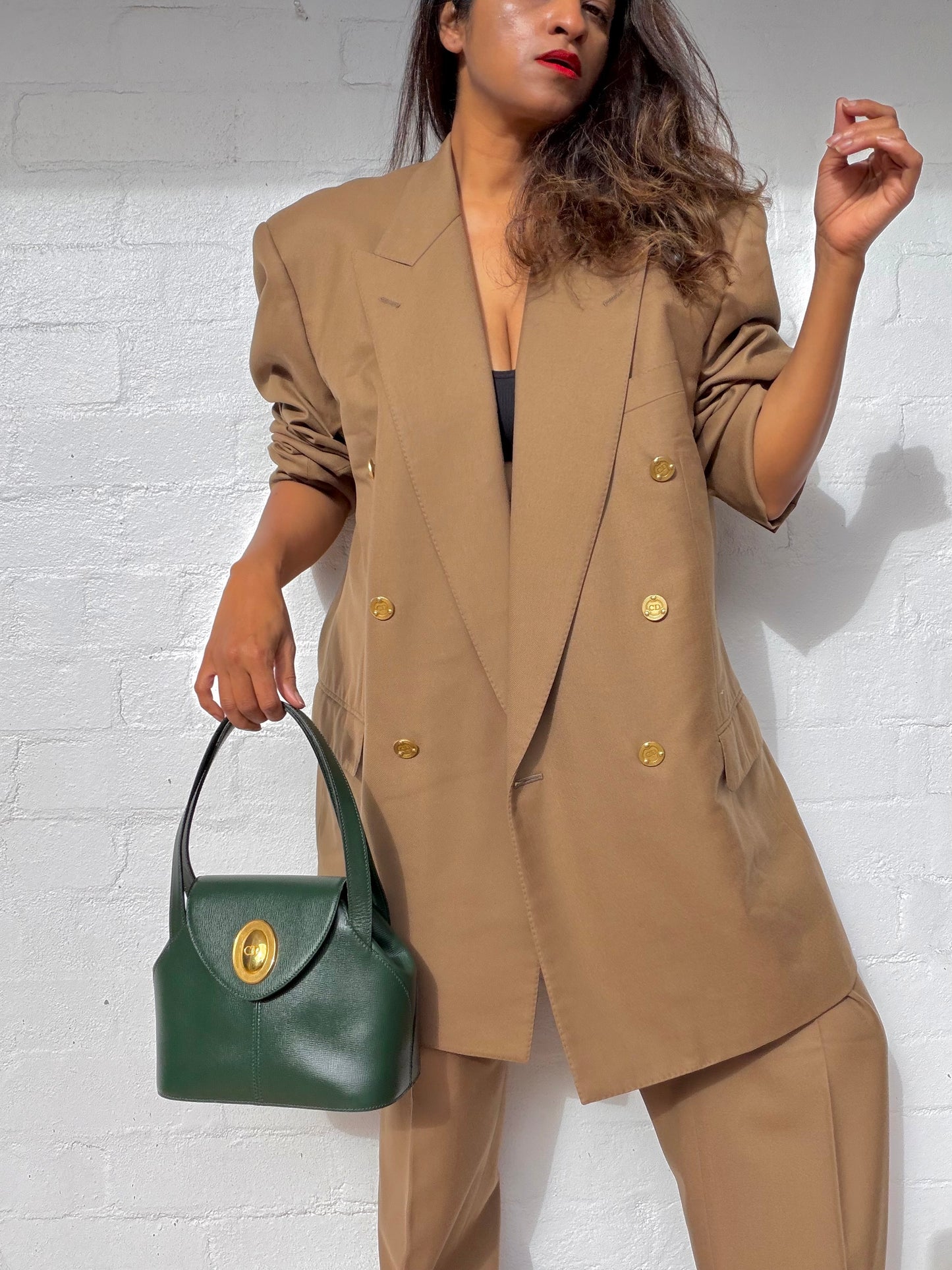 Vintage Christian Dior Double Breasted Wool Suit