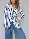 Polo Ralph Lauren Striped Crest Blazer - Blue & White