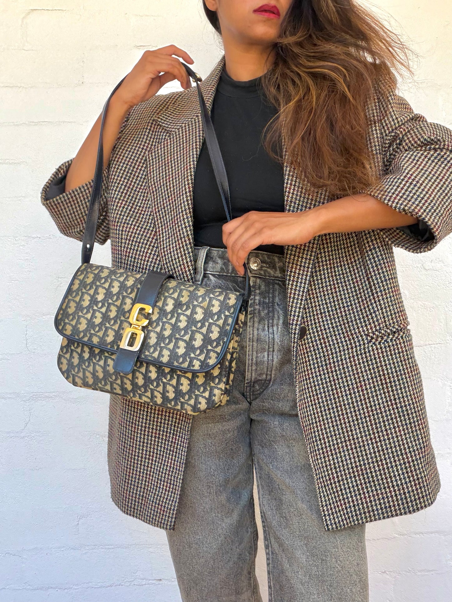 Rare Vintage Christian Dior Trotter Shoulder Bag