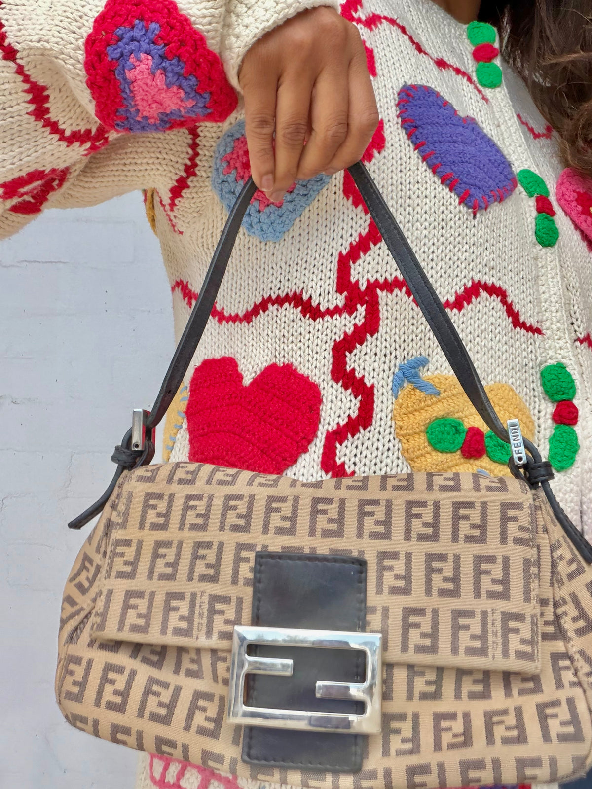 Vintage Fendi Zucchino Mamma Baguette