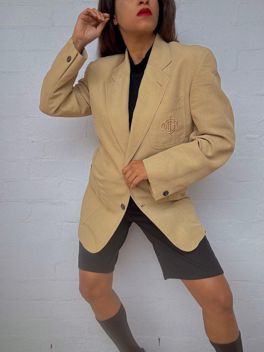 90's Vintage Dior Embroidered Blazer