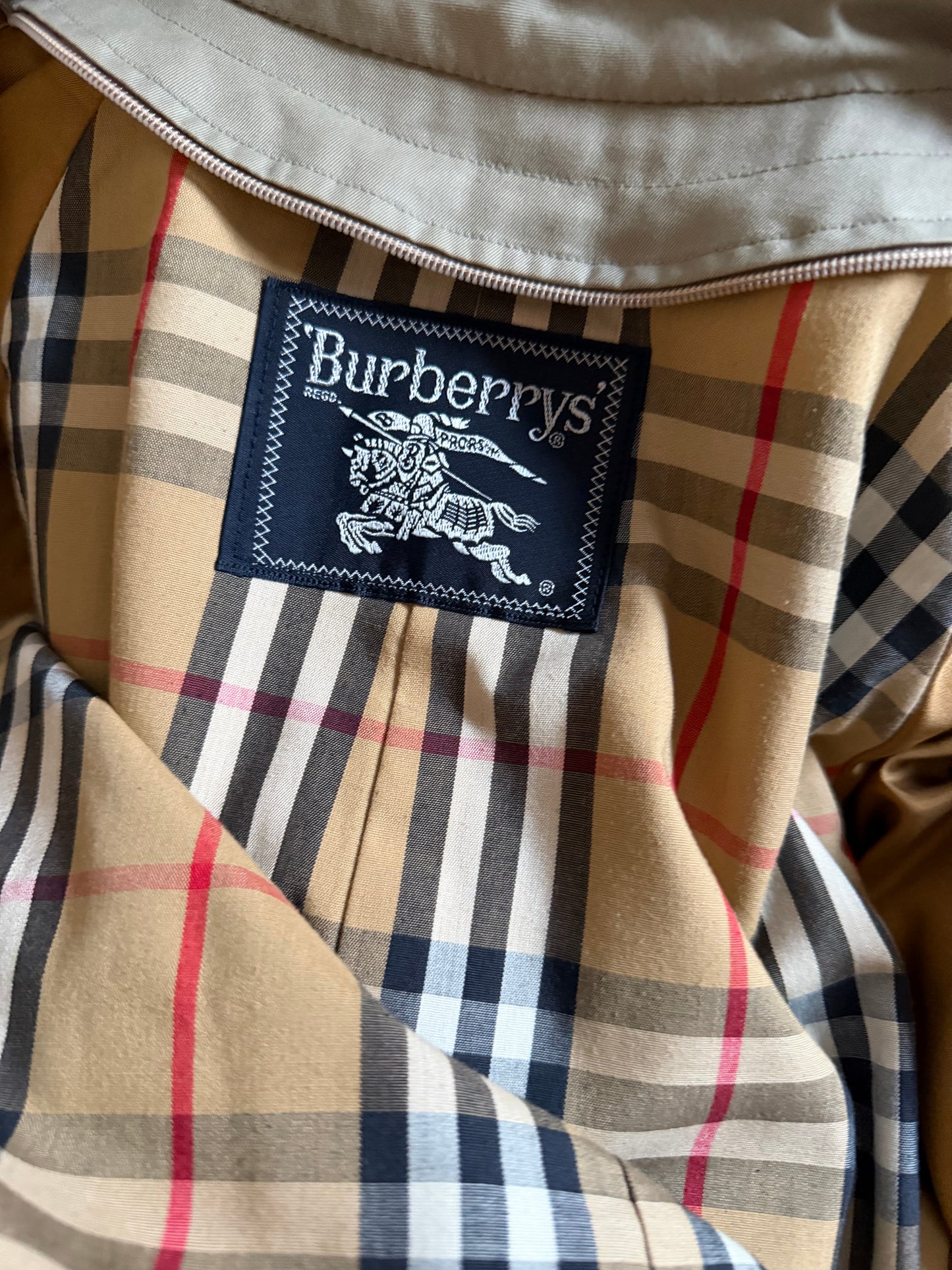 Burberry Double Breasted Trench Coat - Khaki