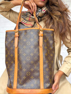 Rare Authentic Louis Vuitton GM Bucket Bag with Pouch