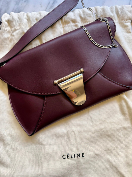 Rare Celine Curved Flap Shoulder Bag