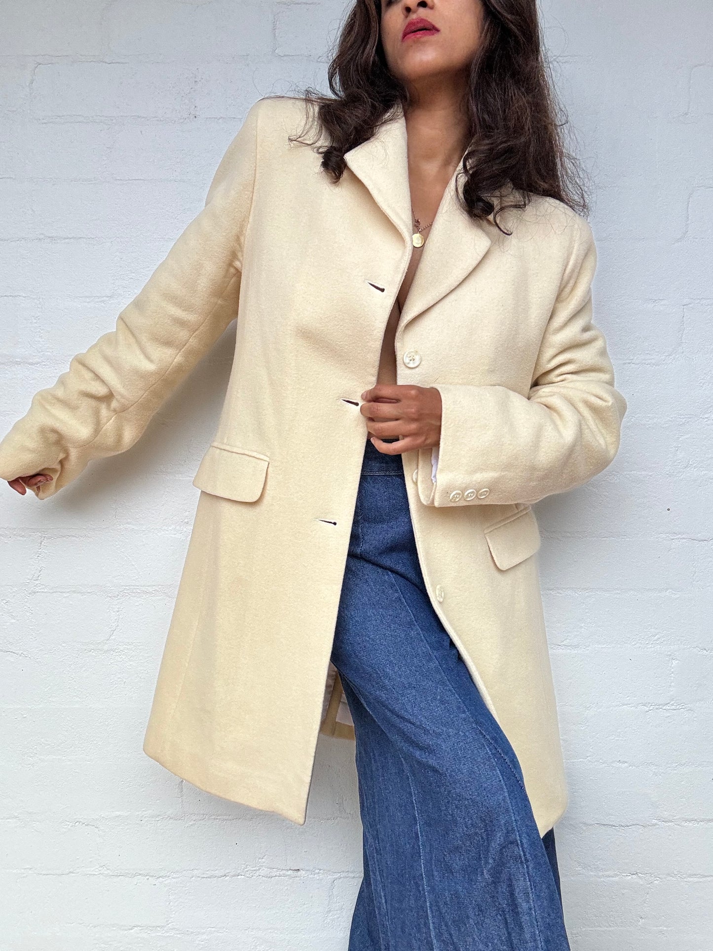 Vintage Esprit Padded Cashmere Blend Coat