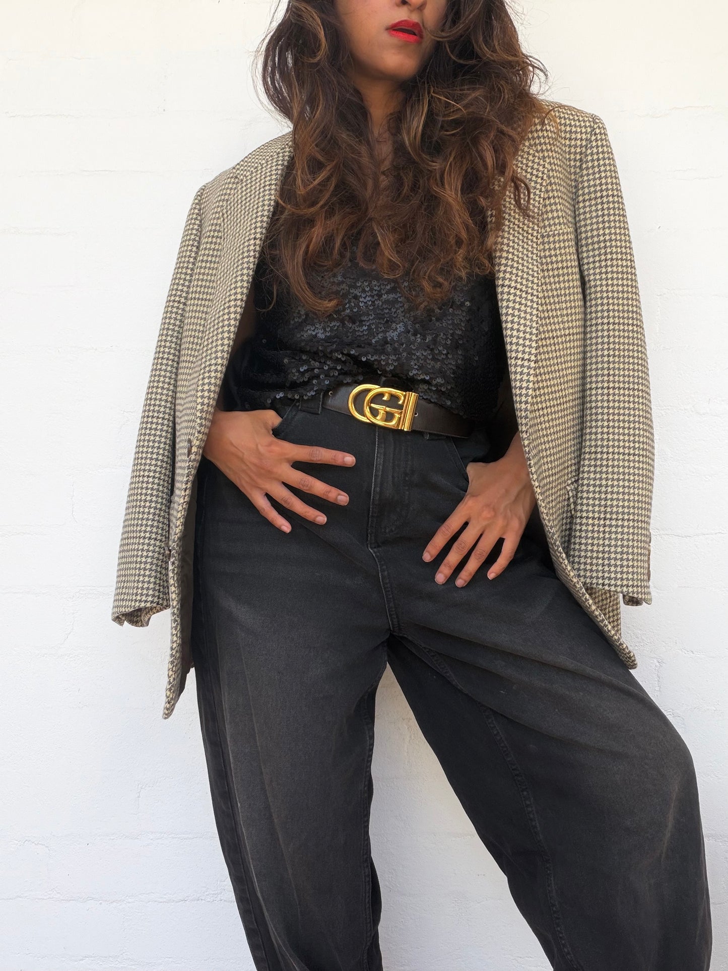 Vintage Christian Dior Houndstooth Blazer