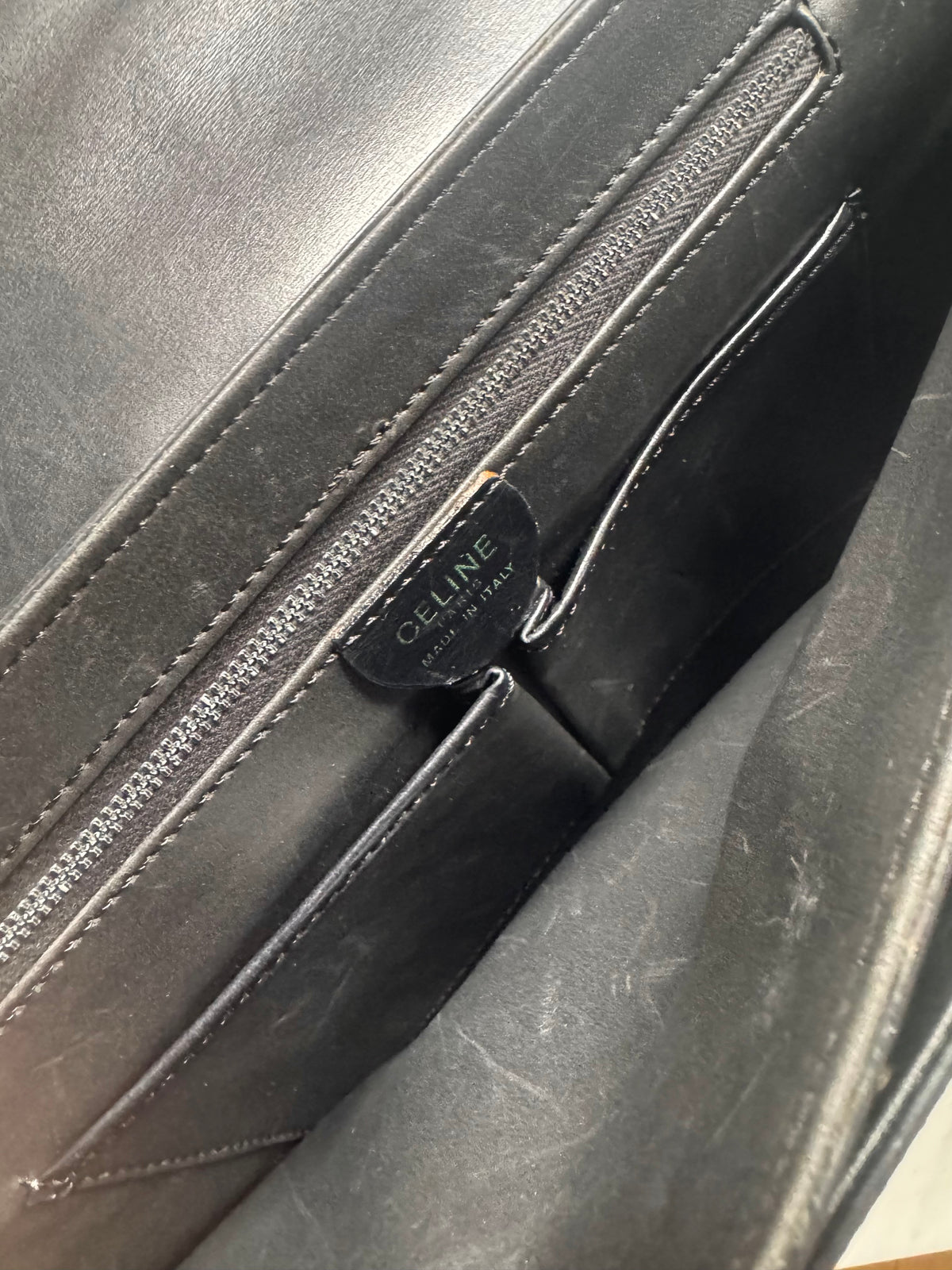 Rare Vintage Laptop Bag in Black Leather