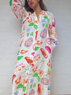 Sheike Printed Linen Maxi Dress