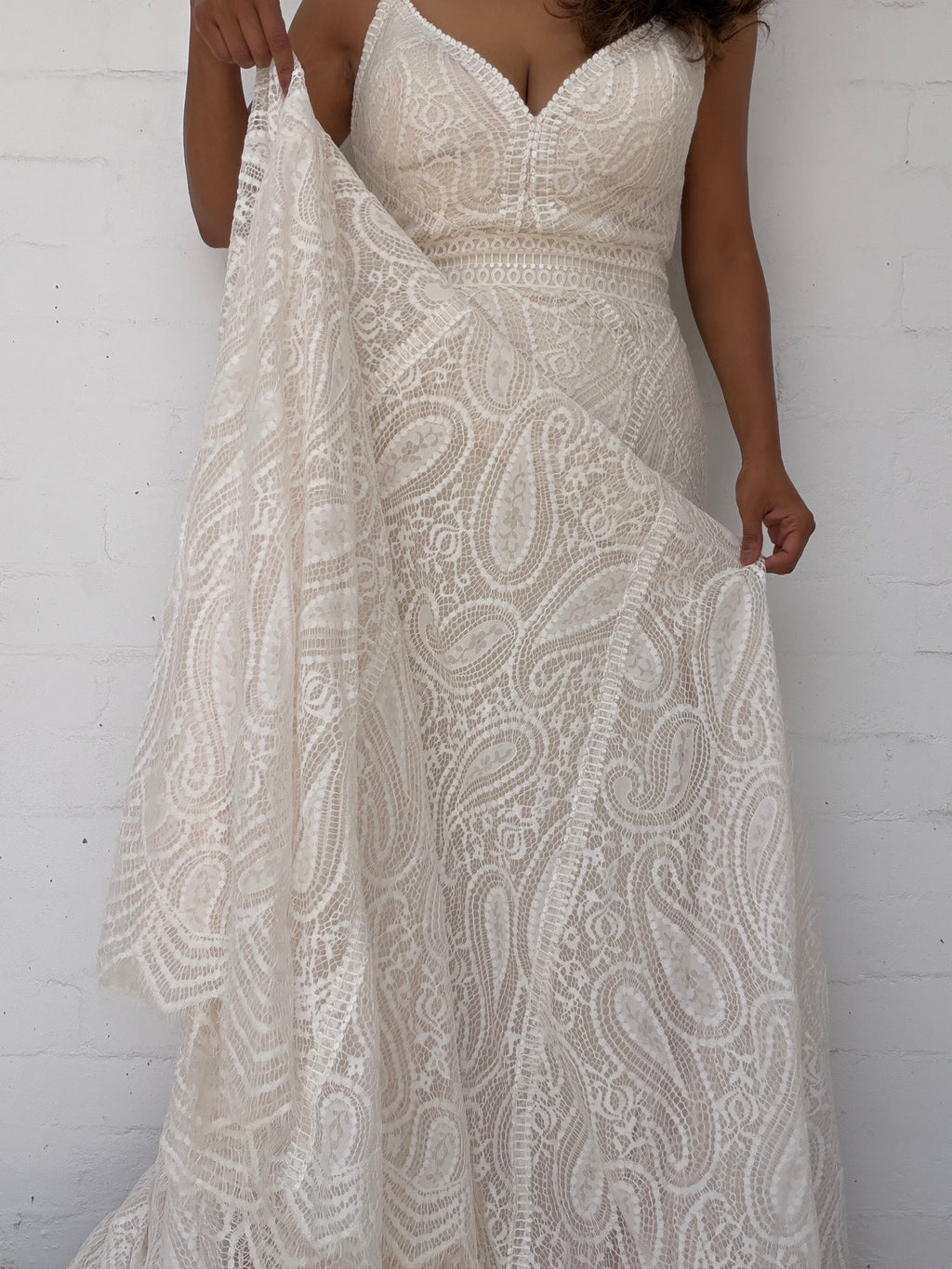Madison James Paisley Lace Wedding Dress - Ivory