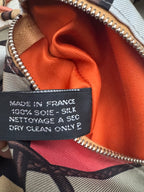Hermès Multicolor Gold Silk City Bag