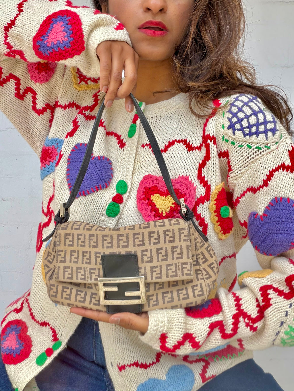 Vintage Fendi Zucchino Mamma Baguette