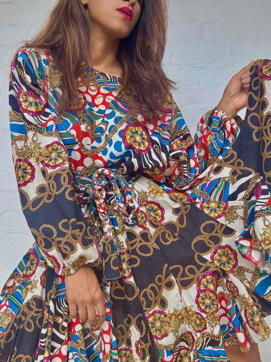 RHODE Caroline Chain Print Mini Dress