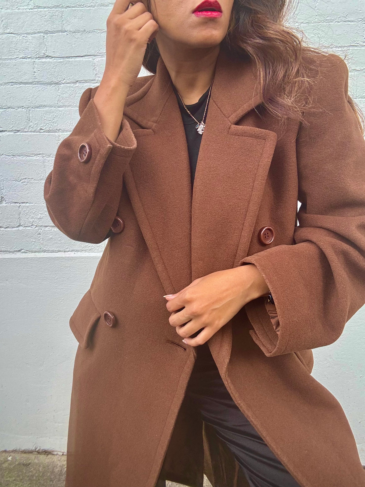 Vintage YVES SAINT LAURENT Double Breasted Long Coat