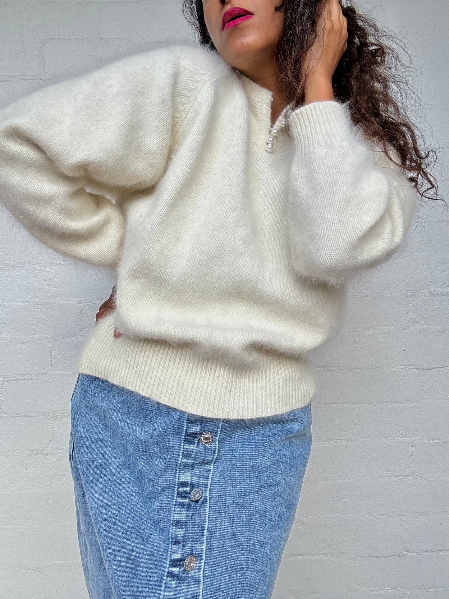 Vintage Angora Knit Sweater