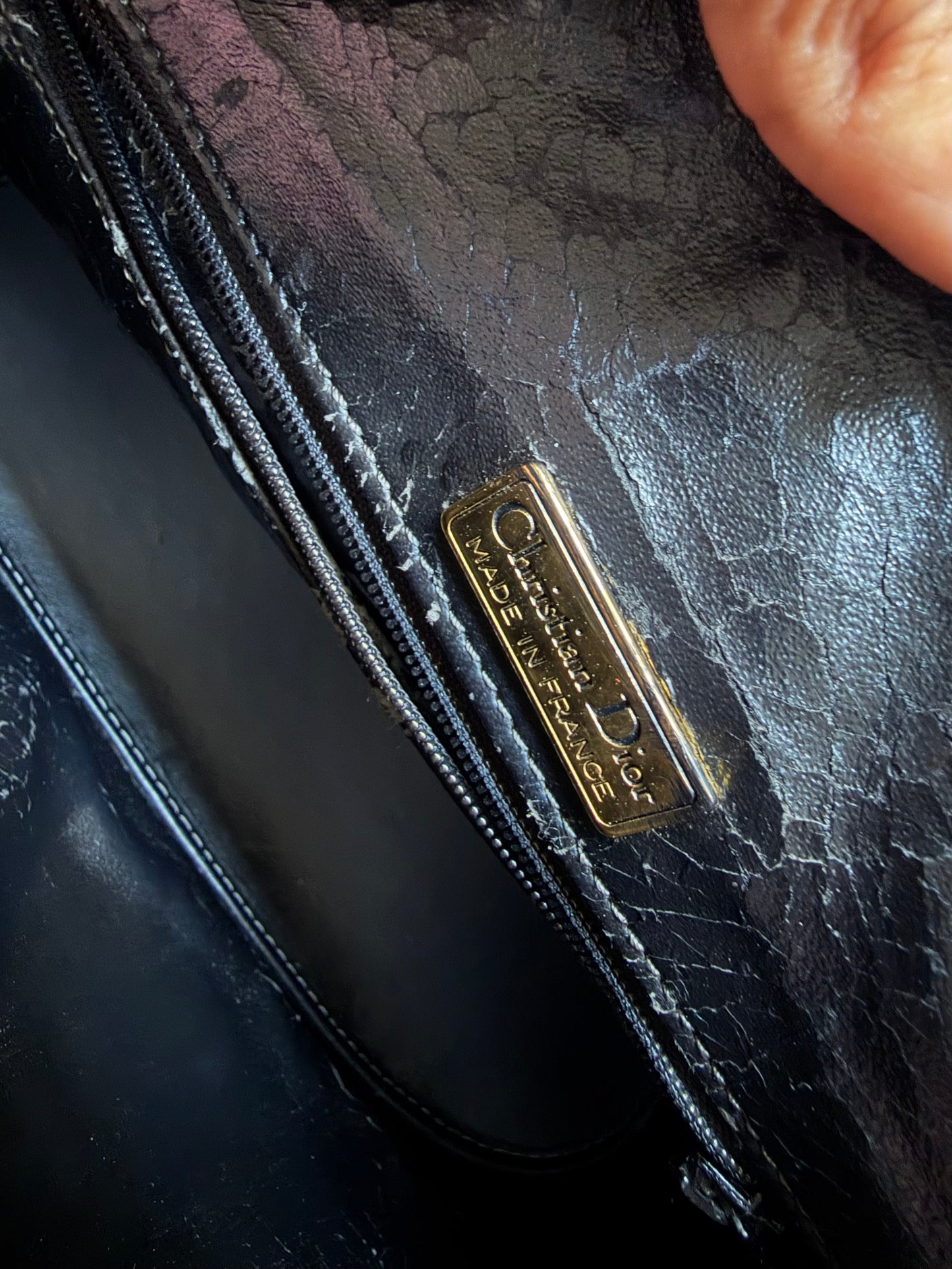 Vintage Dior Leather Bag With Box