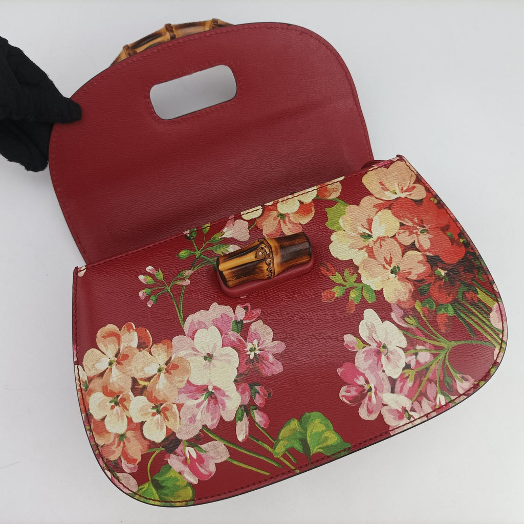 Gucci Bamboo Leather Top Handle Bag - Red/Multicolour - PRE-ORDER