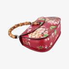 Gucci Bamboo Leather Top Handle Bag - Red/Multicolour - PRE-ORDER