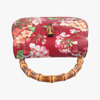 Gucci Bamboo Leather Top Handle Bag - Red/Multicolour - PRE-ORDER