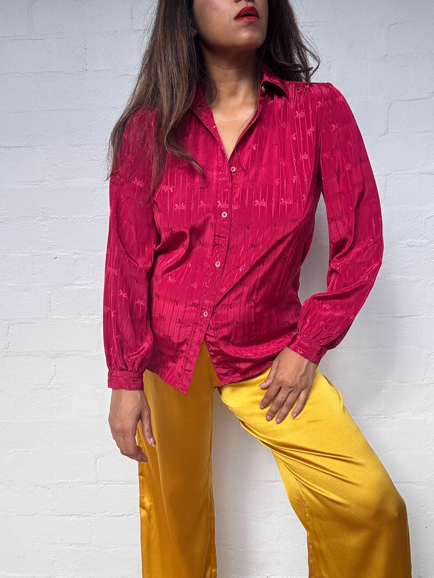 1970's Vintage Monogram Carriage Shirt