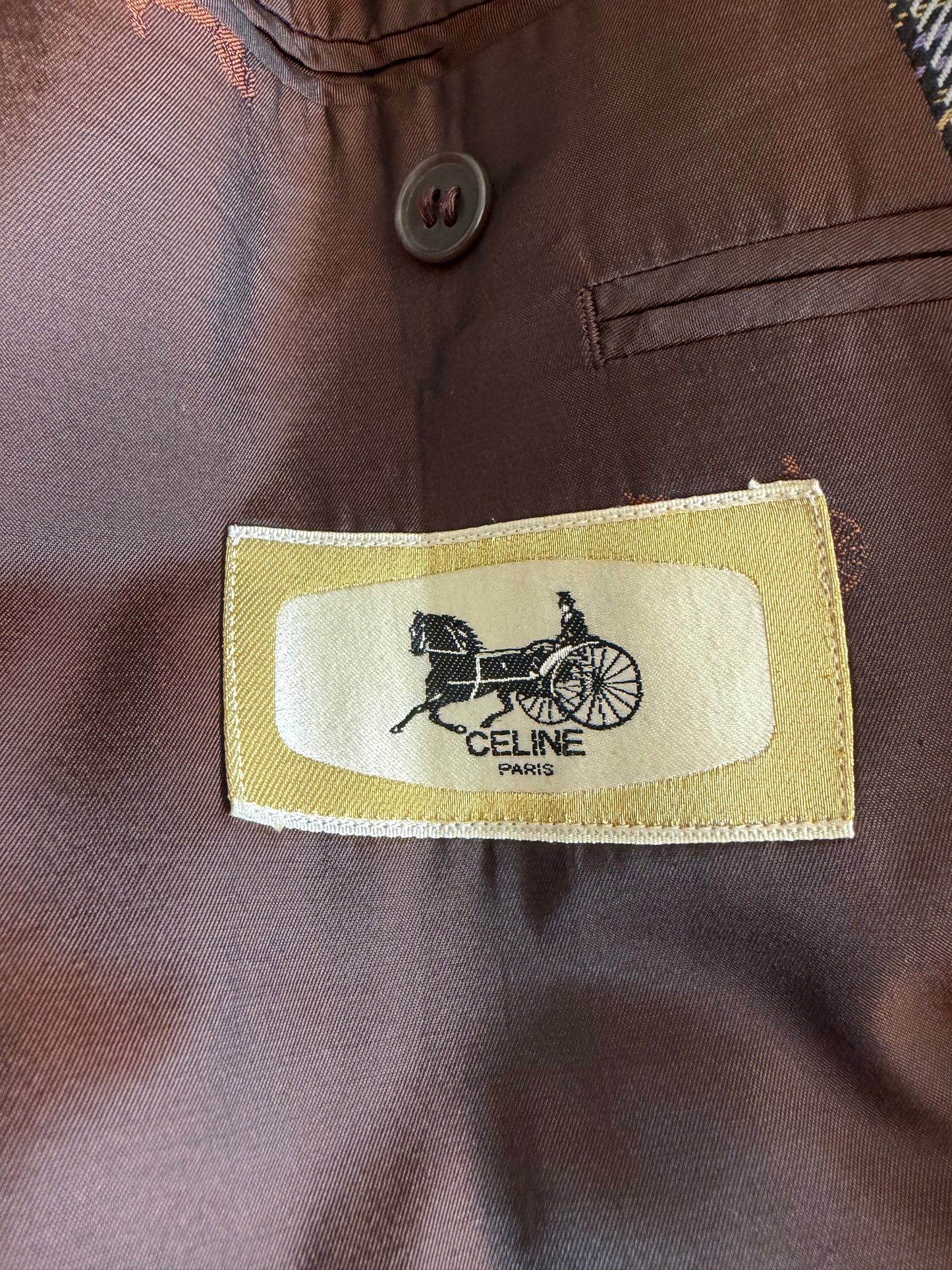 Ultra Rare Authentic Celine Check Blazer