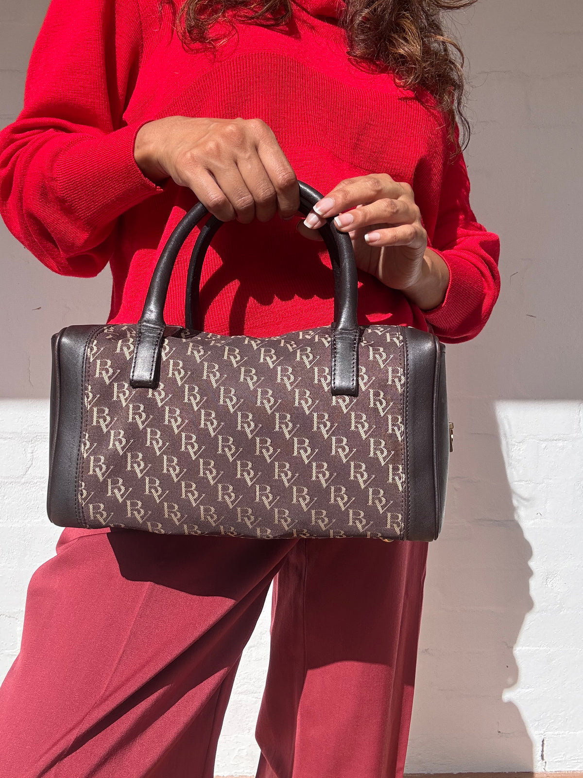 Bottega Veneta Brown Signature Boston Bag
