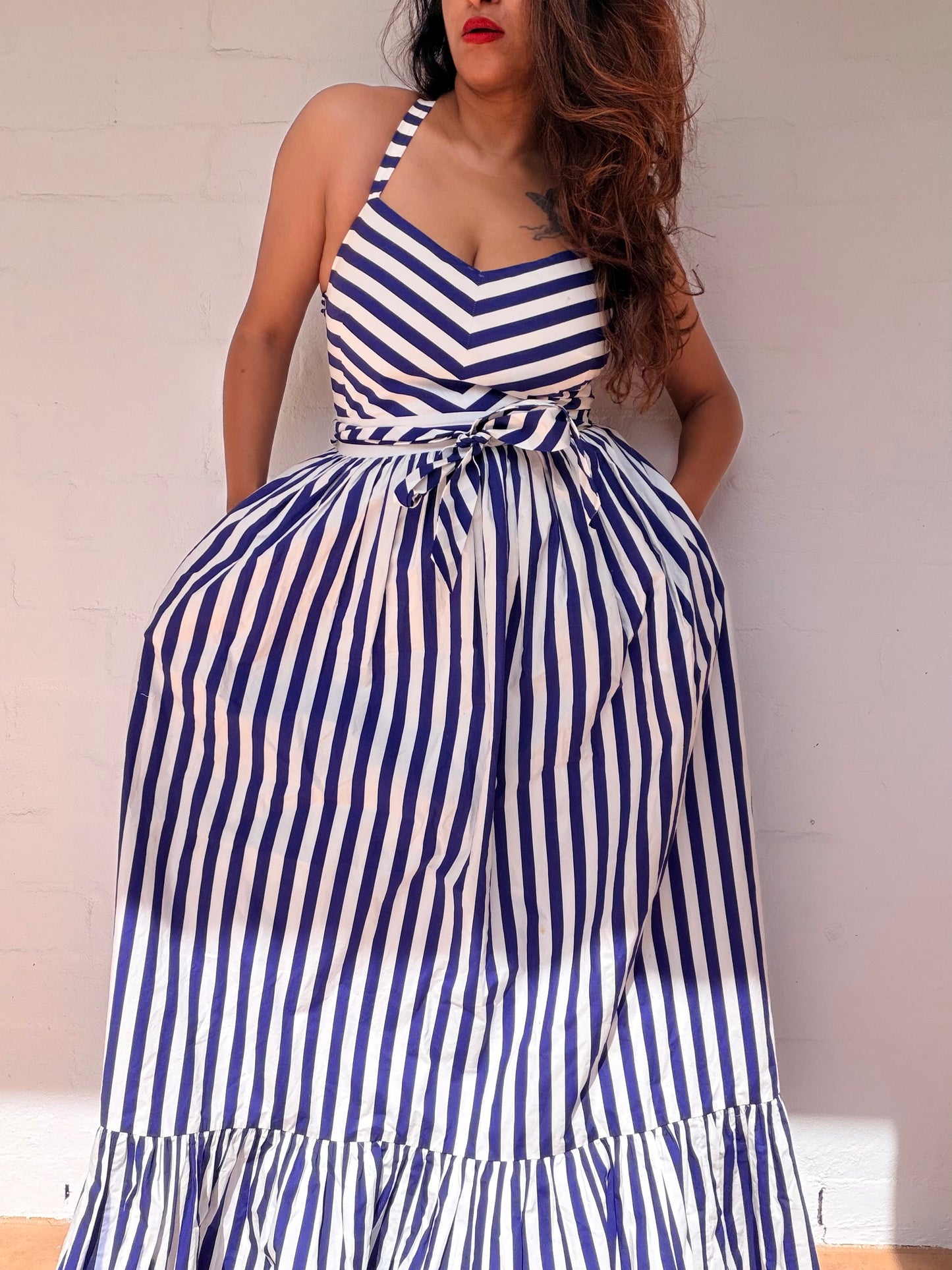 J.Crew Striped Maxi Dress