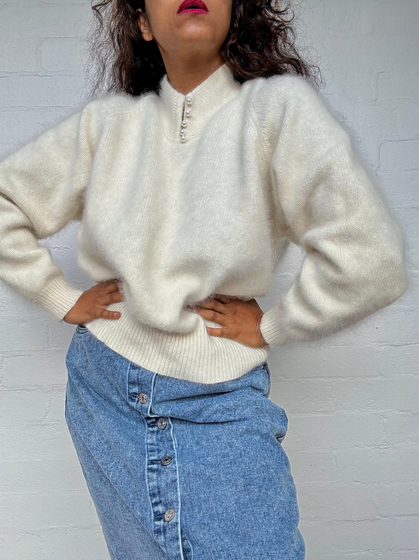 Vintage Angora Knit Sweater