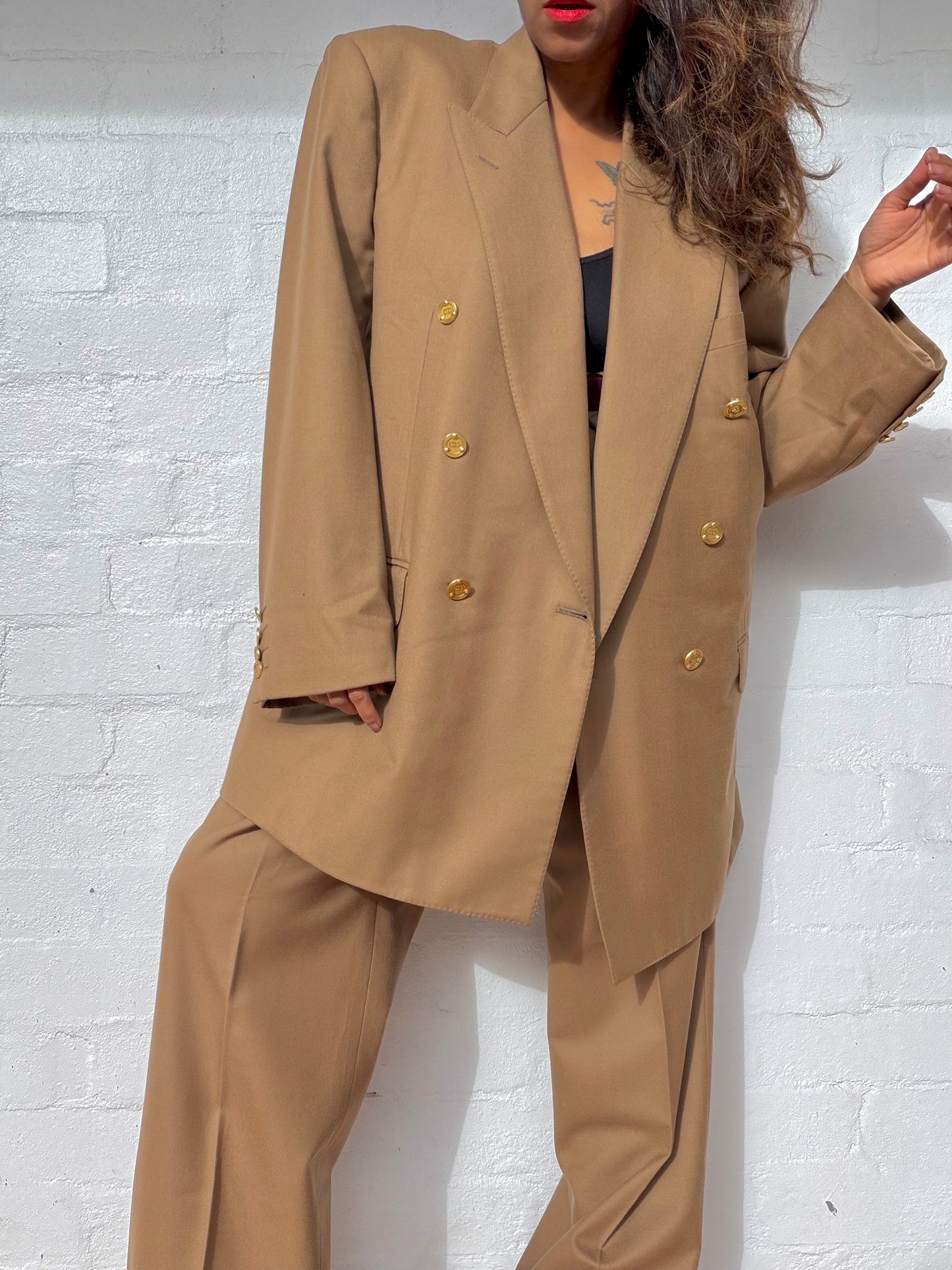 Vintage Christian Dior Double Breasted Wool Suit