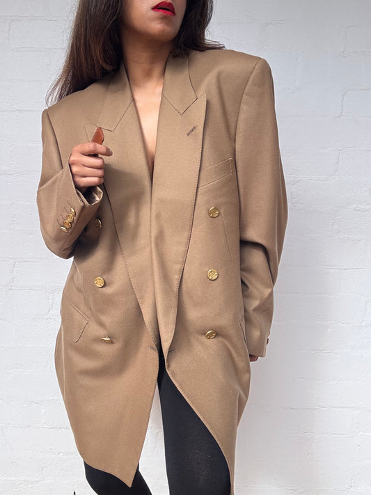 Vintage Dior Wool Blazer - Khaki