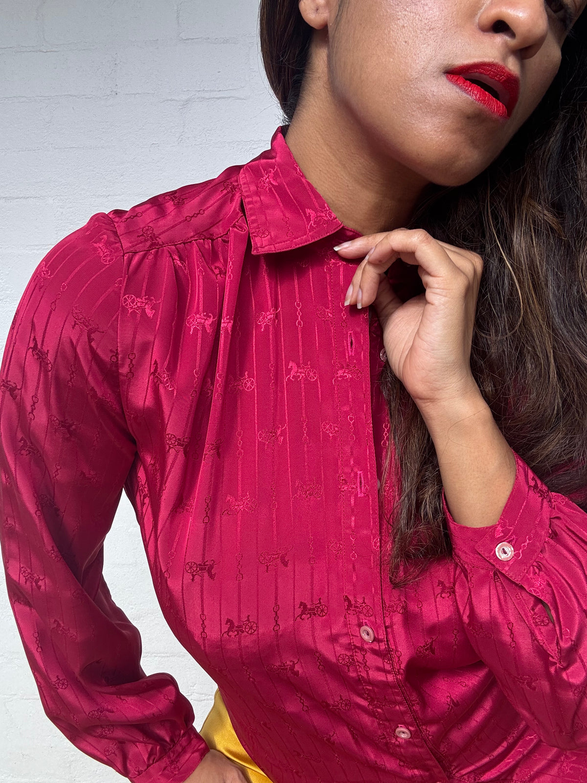 1970's Vintage Monogram Carriage Shirt