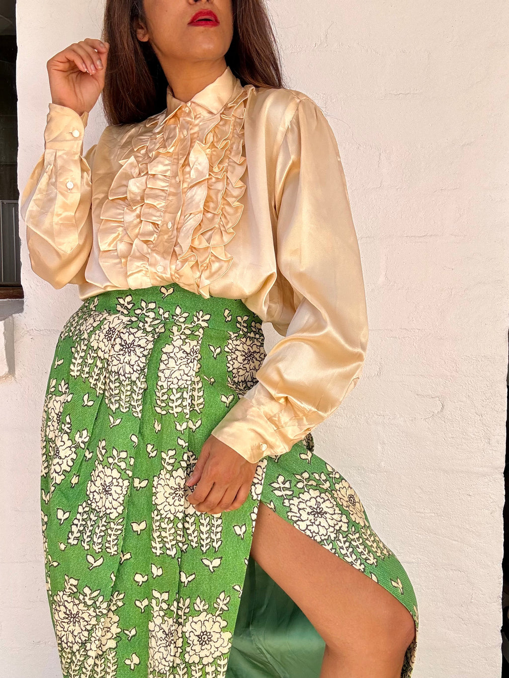 Oroton Printed Linen Skirt