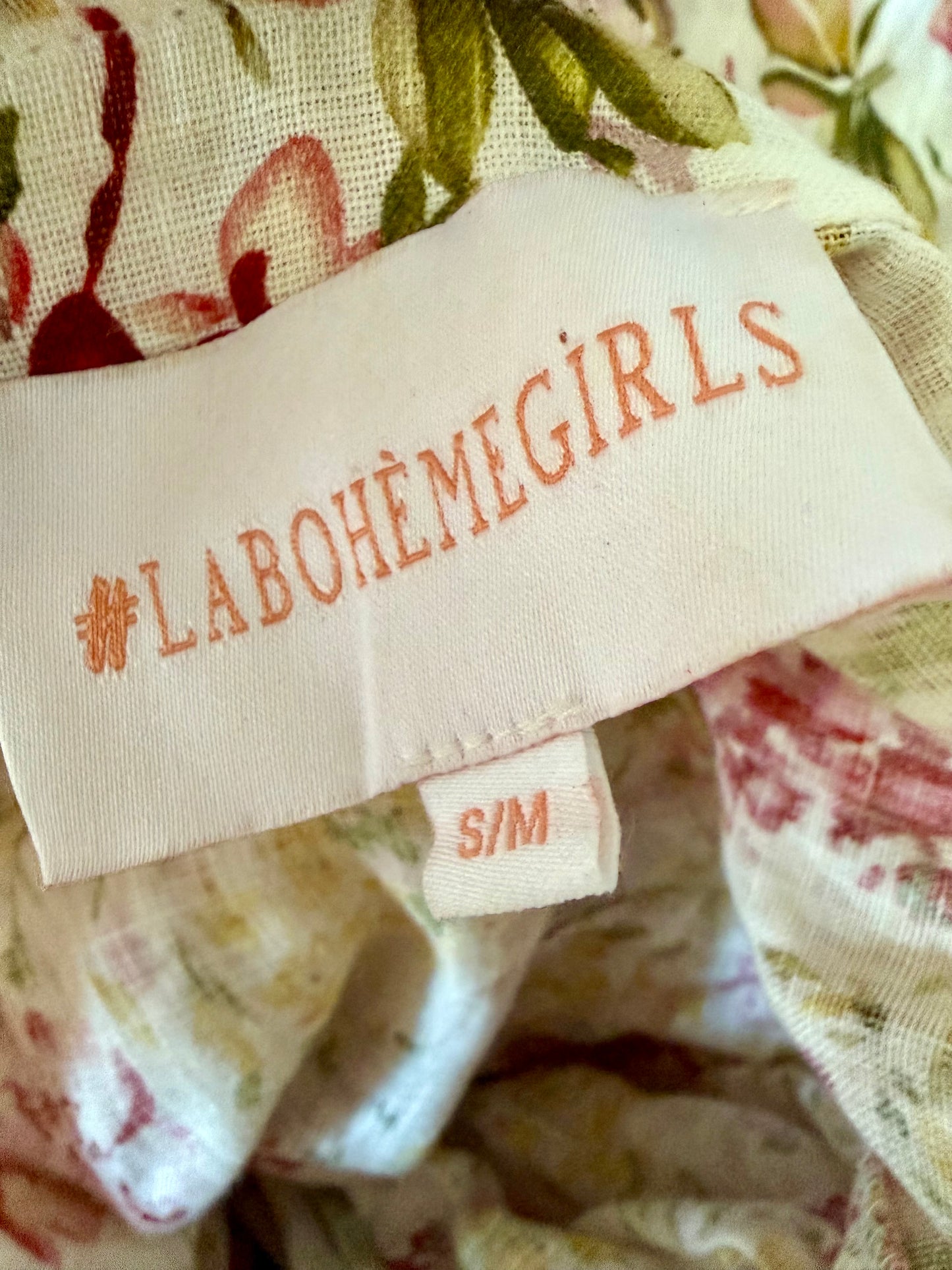 La Boheme Aurelia Floral Long Sleeve Linen Maxi