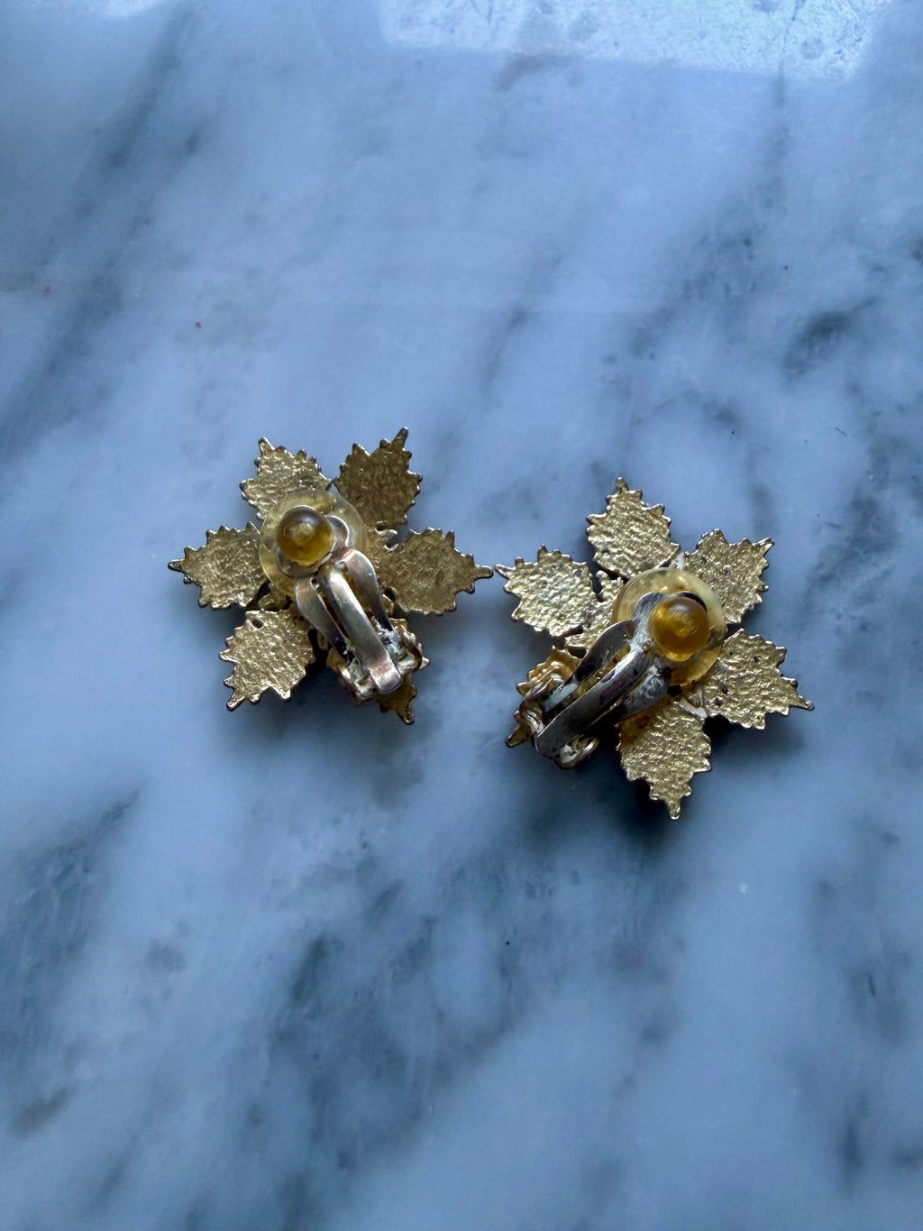 Vintage Chanel Snow Flake Earrings