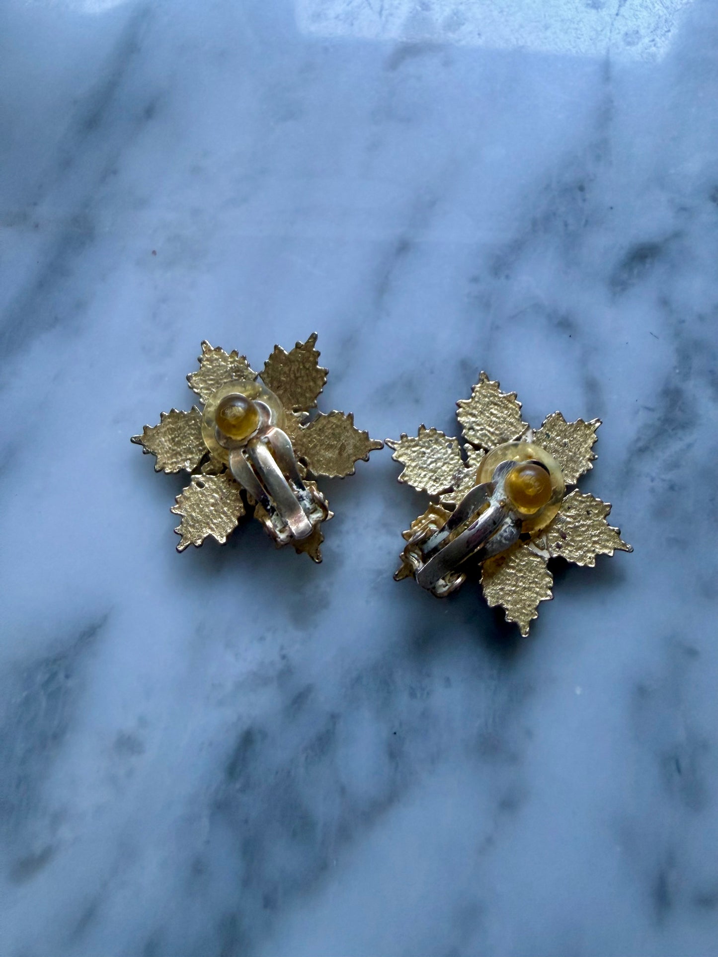 Vintage Chanel Snow Flake Earrings
