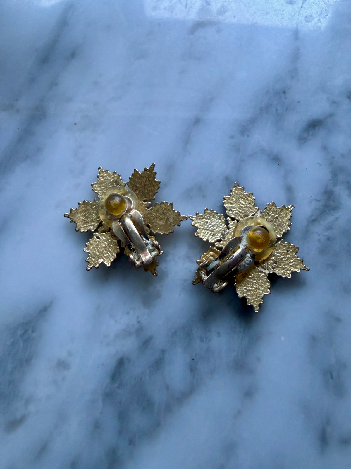 Vintage Chanel Snow Flake Earrings