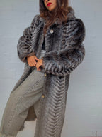 Vintage Parisian Faux Fur Coat