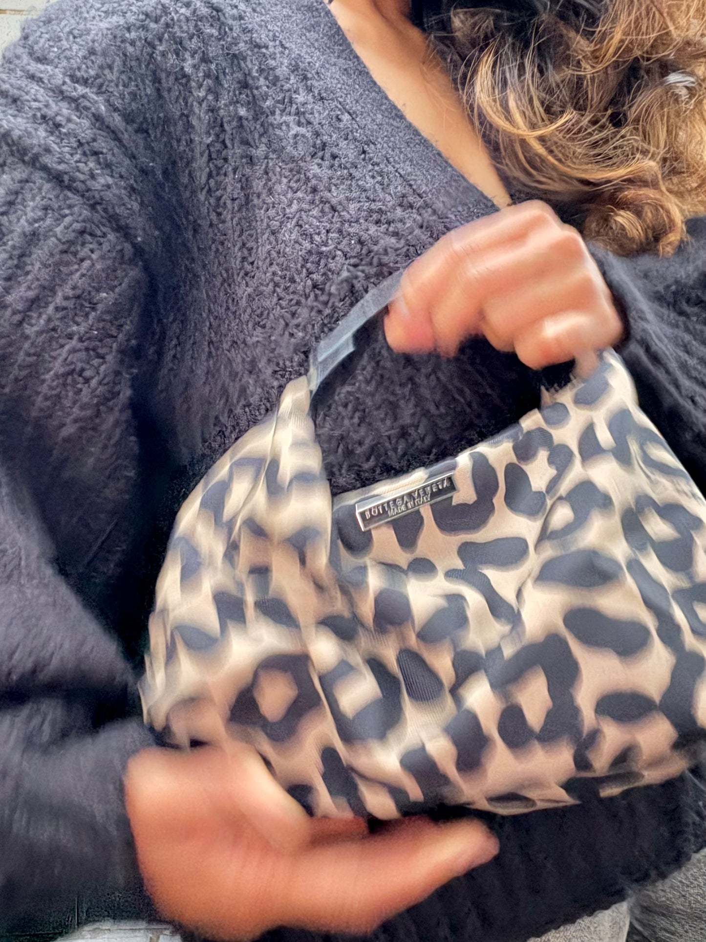 Bottega Veneta Leopard Leather Vanity Pouch