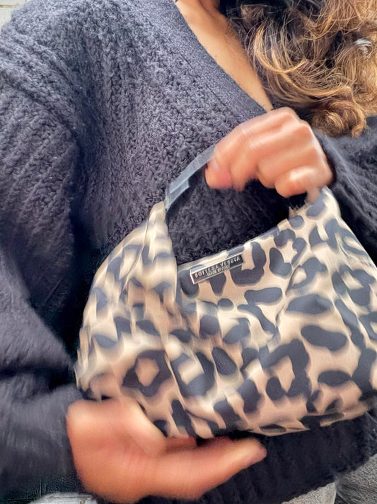 Bottega Veneta Leopard Leather Vanity Pouch