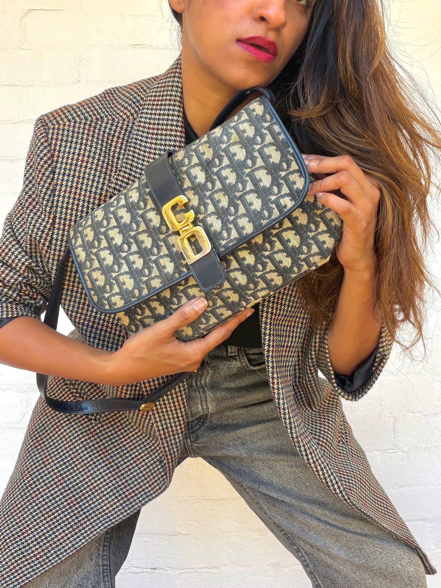 Rare Vintage Christian Dior Trotter Shoulder Bag