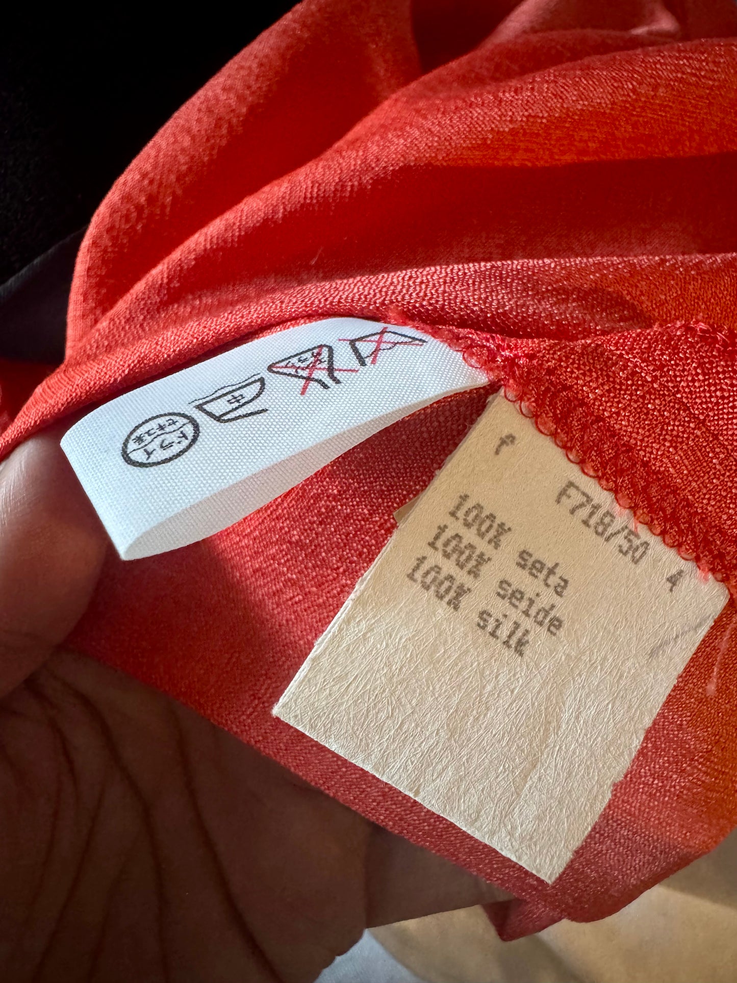 Vintage Fendi Silk Shirt - Orange
