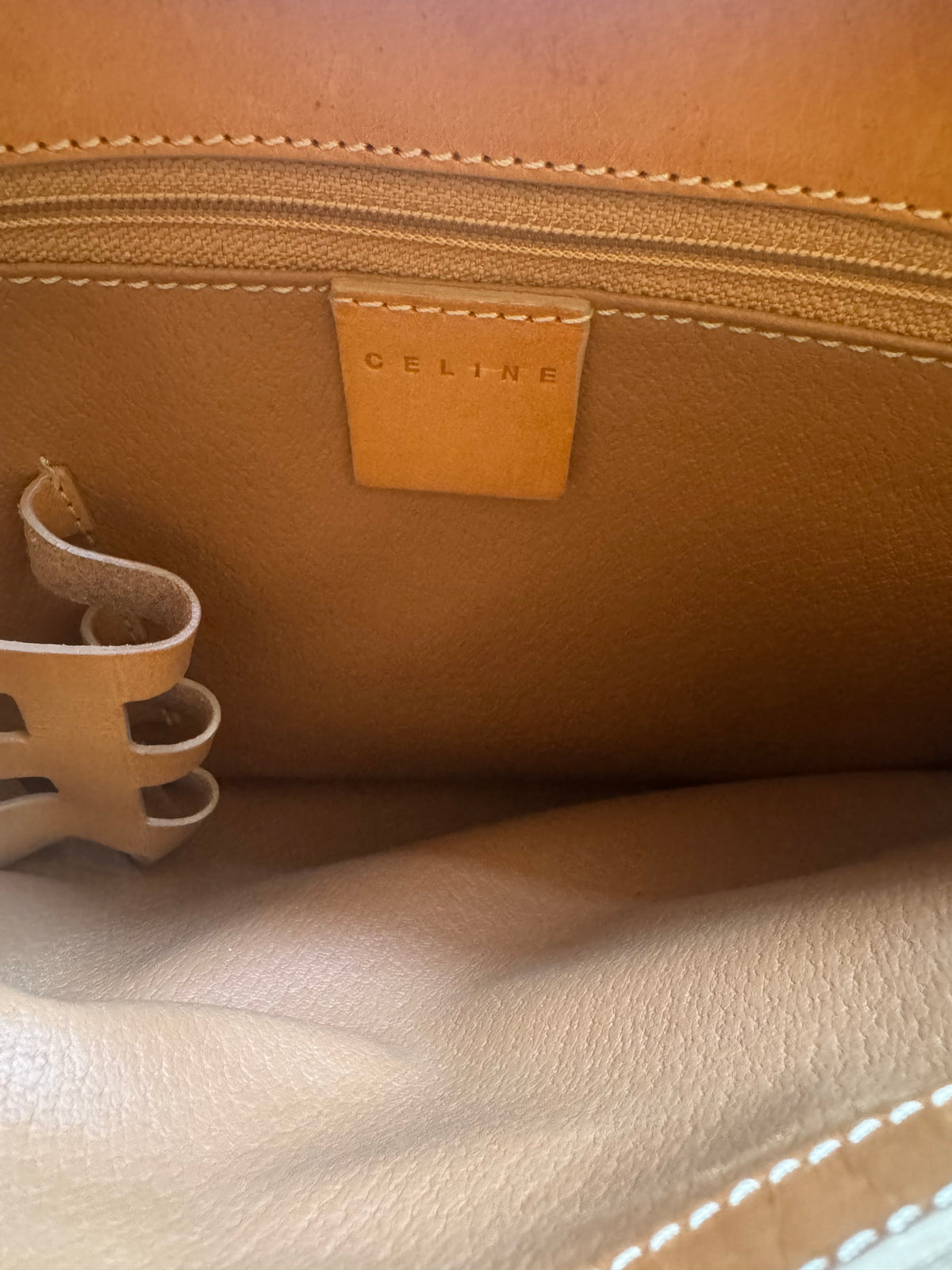 CELINE Macadam Mini Handbag -  Beige